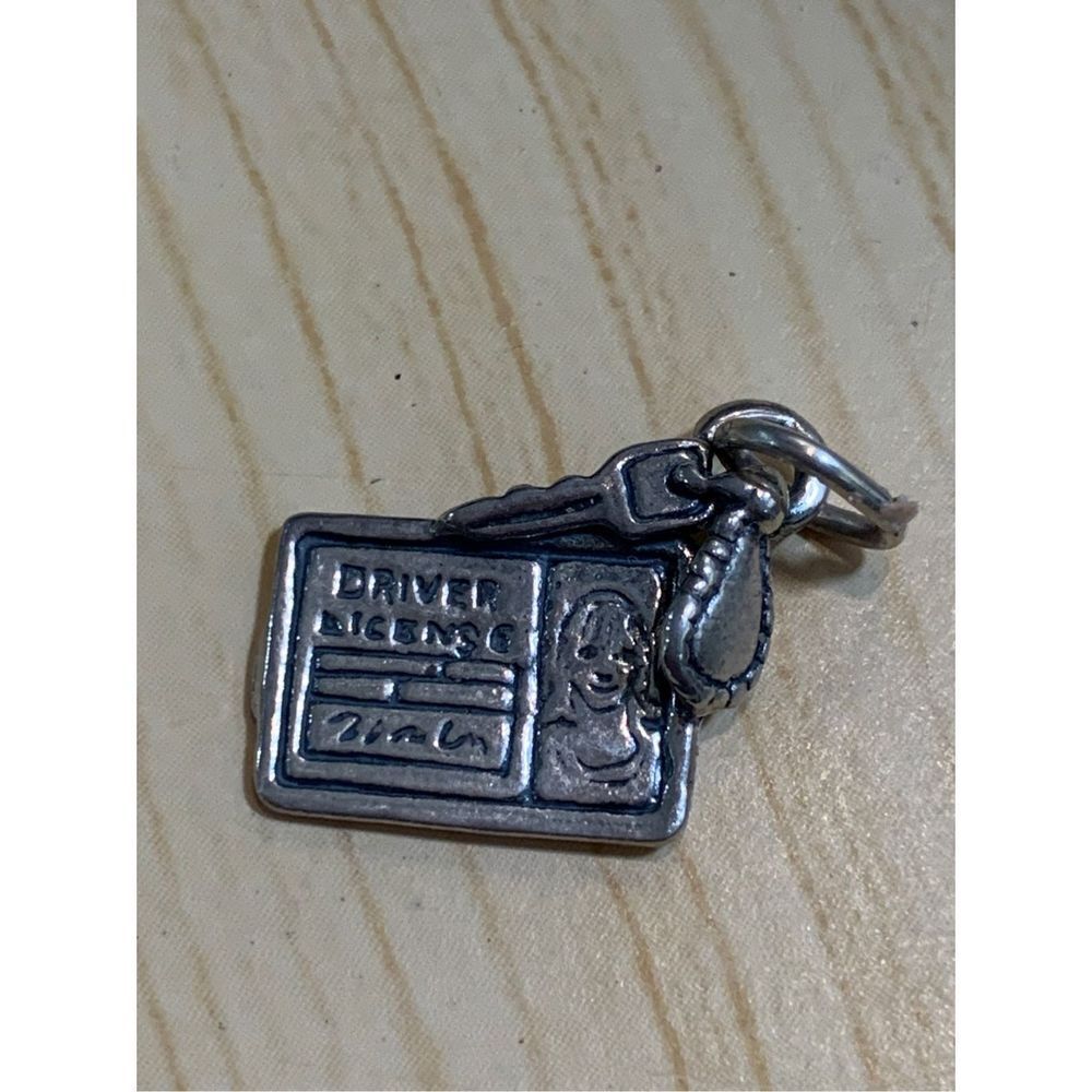 Drivers License and Keys Sterling Silver Jewelry Charm #car #teen